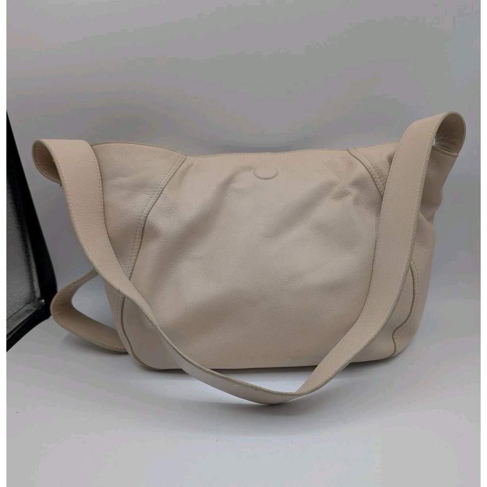 Vince Camuto Gable Hobo Shoulder Bag Warm Vanilla Genuine Leather Gold Hardware